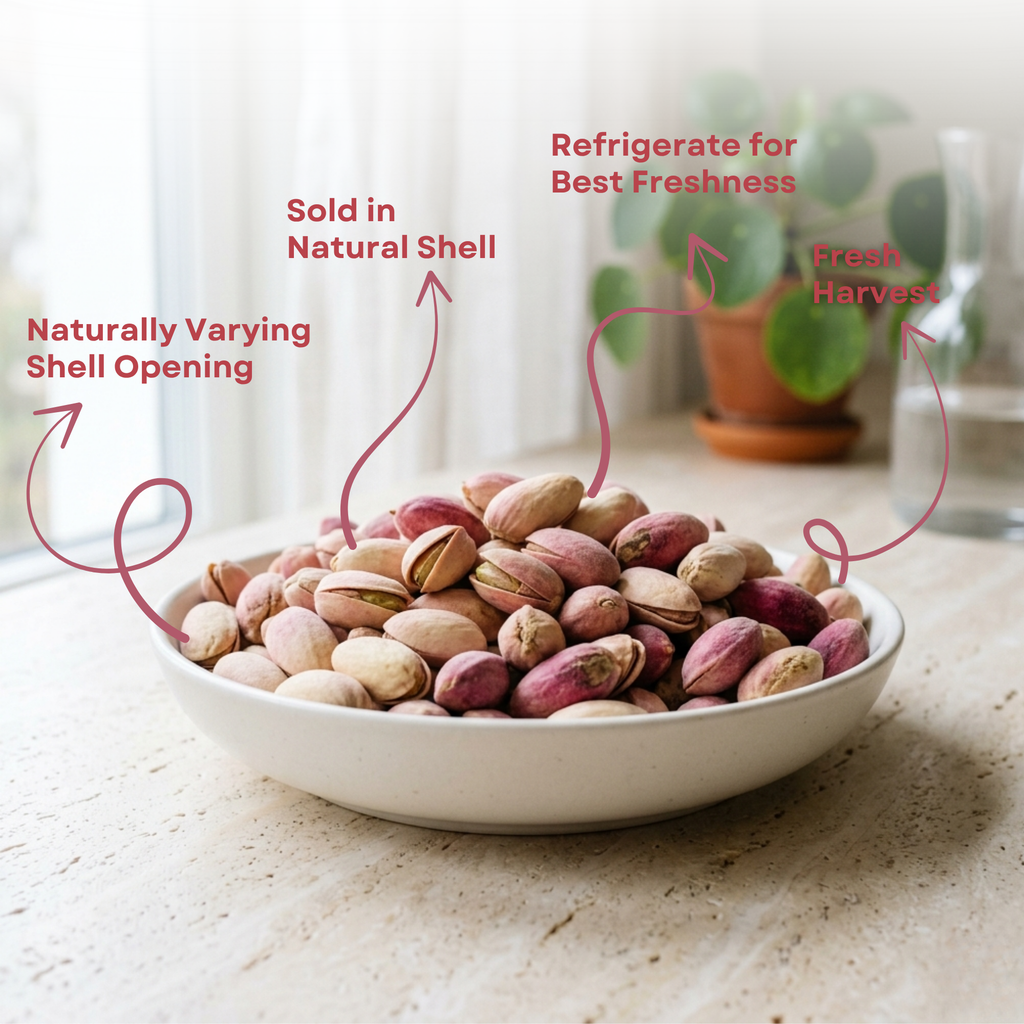 Fresh Raw Pistachios in Shell – Seasonal Green Pistachios, Fresh Harvest Pistachios, Unroasted Pistachios