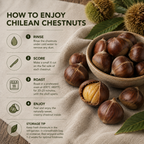 Fresh Chilean Raw Chestnuts in Shell