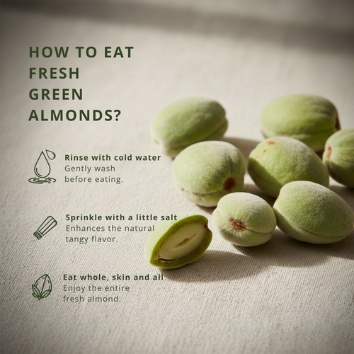 Fresh Green Raw Almond – Whole Edible Unripe Almonds (Çağla Badem)